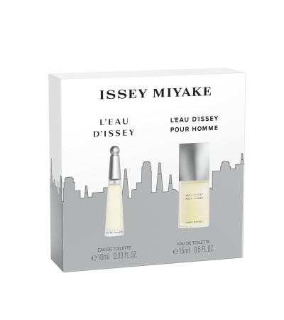 Issey Miyake L'Eau D'Issey EDT 10ml + L'Eau D'Issey Pour Homme Eau De Toilette 15ml Duo Set