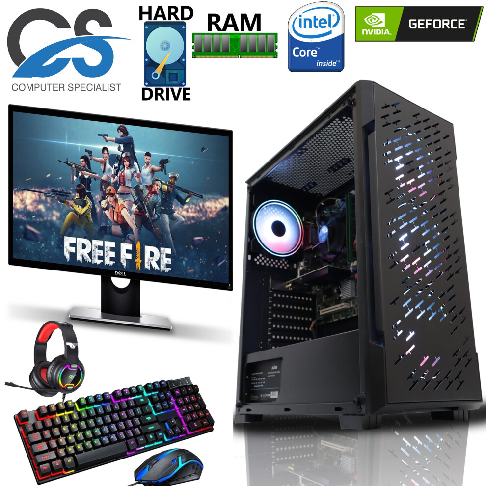 Refurbished FAST Quad Core i5 Gaming PC Tower Bundle 8GB 1TB HDD 2GB GT730 19